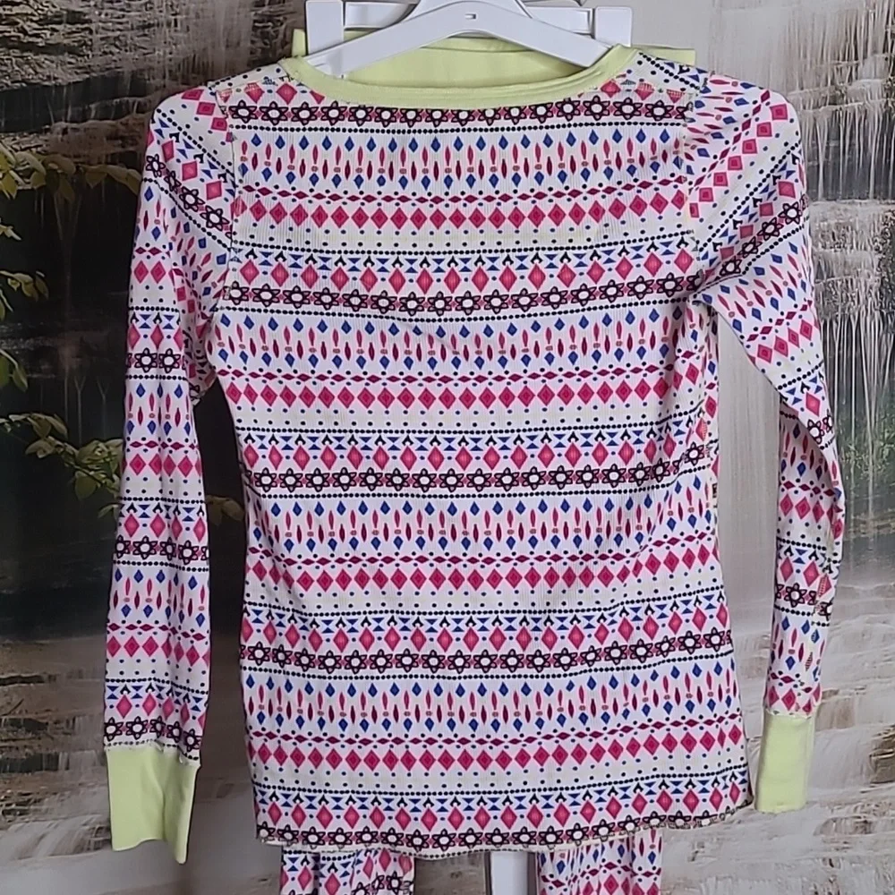 Steve Madden Womens Small Bright Colorful Warm Cozy Pajamas pants and top set